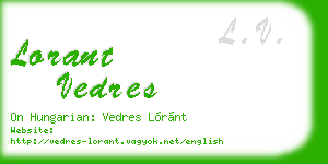 lorant vedres business card