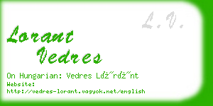 lorant vedres business card